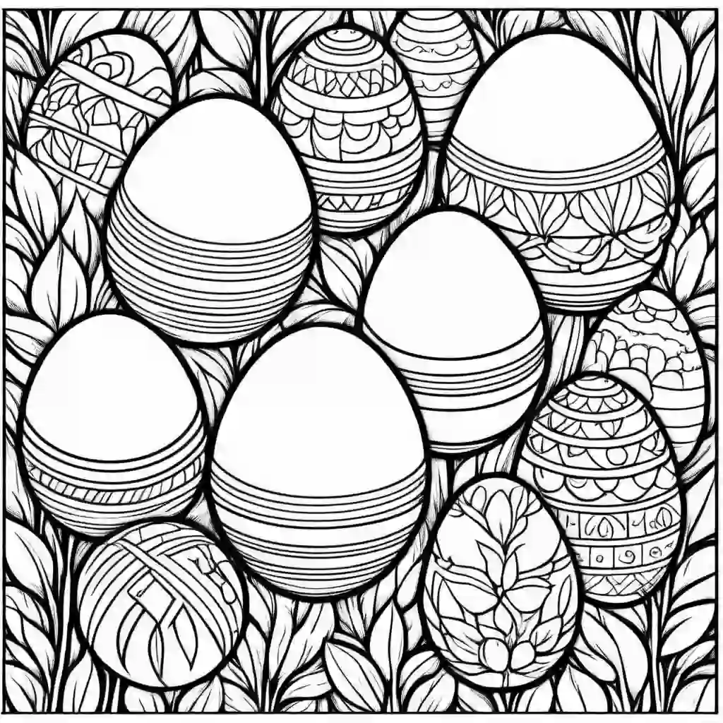 Eggs for Easter coloring pages